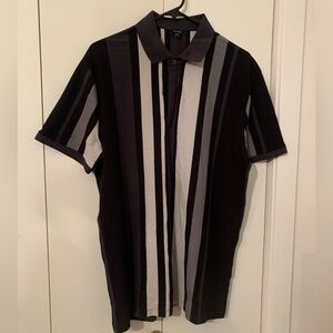 Black striped Collar shirt